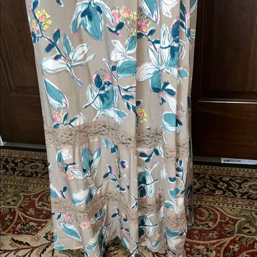 Kori Tan and Blue Spaghetti Strap Sundress - Picture 3 of 10